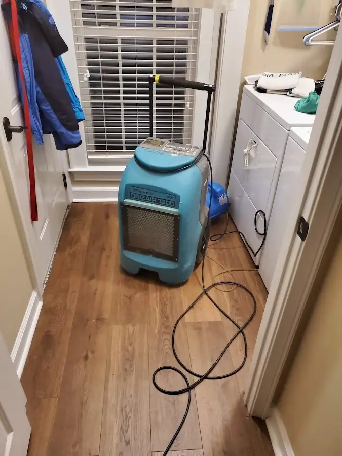 Commercial dehumidifier deployed for Flood Damage Cleanup in Moss Bluff