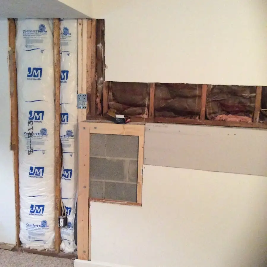 Wall insulation replacement during Contents Cleaning & Restoration in Moss Bluff